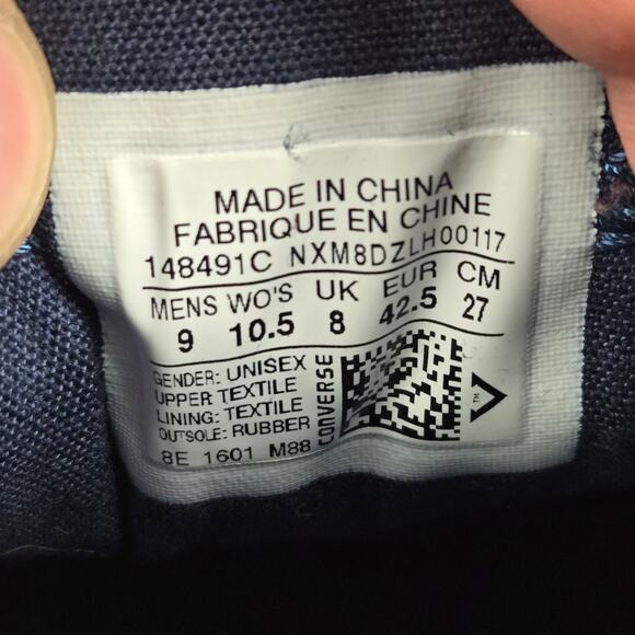 Converse Pro Leather Vulc Mid White Blue Red Striped Casual Y2K Sneaker Mens 9 - Picture 12 of 12